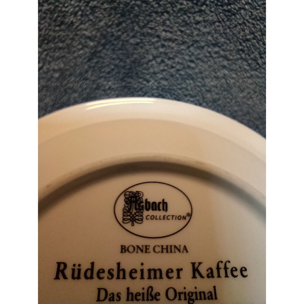 Vintage German Porcelain Saucers (3),Heinrich For Rudesheimer Kaffee, 6.5” - Picture 13 of 13